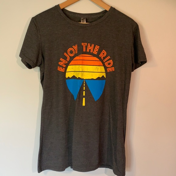 Tops | Soft Dark Gray Graphic Tee | Poshmark
